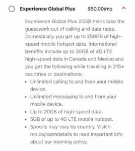 T-Mobile Experience Global Plus Addon