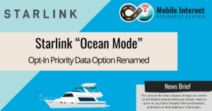 news brief header starlink ocean mode priority data for roam unlimited plan
